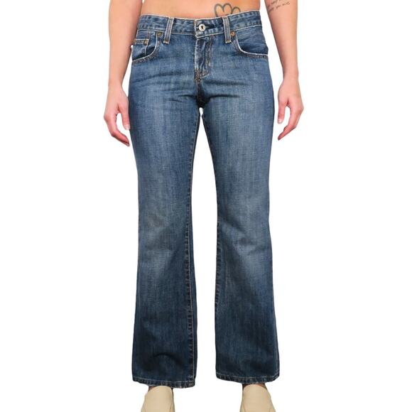 90s Vintage Ralph Lauren Jeans Dark Wash Boot Cut Retro Size 2 Waist 26" - Picture 1 of 9